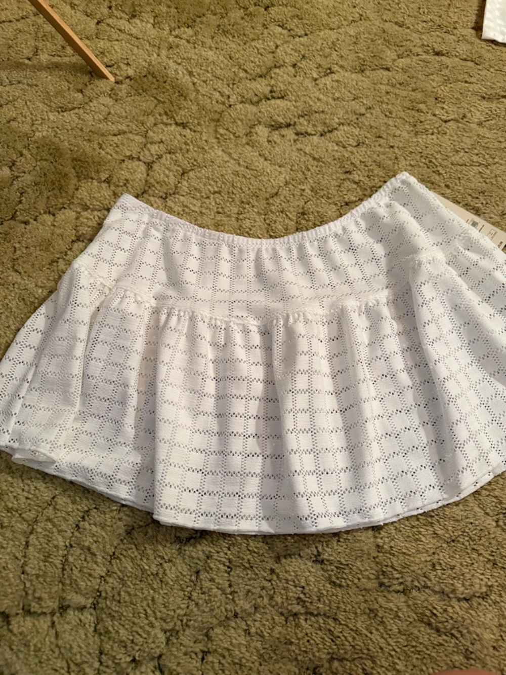 White Eyelet cover up skirt